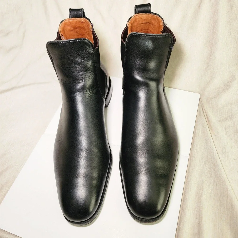 Allen Edmonds Chelsea Boots Men 11.5 D Black Good 7522 Leather Bench Welt Preppy